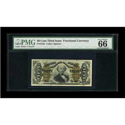 Fr. 1342 50¢ Third Issue Spinner Type II PMG Gem