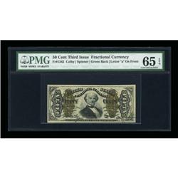 Fr. 1342 50c Third Issue Spinner Type II PMG Gem