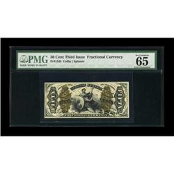 Fr. 1343 50¢ Third Issue Justice PMG Gem