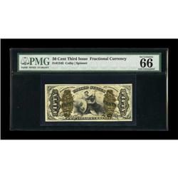 Fr. 1345 50c Third Issue Justice PMG Gem