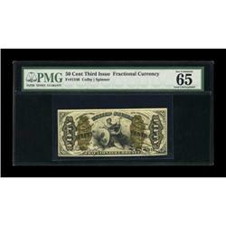 Fr. 1346 50¢ Third Issue Justice PMG Gem