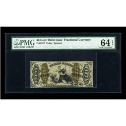 Fr. 1347 50c Third Issue Justice PMG Choice