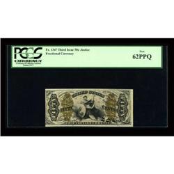 Fr. 1347 50c Third Issue Justice PCGS New 62PPQ.