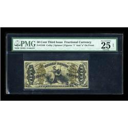 Fr. 1348 50c Third Issue Justice PMG Very Fine