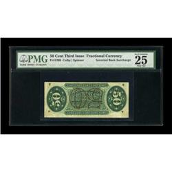 Fr. 1366 50¢ Third Issue Justice PMG Very Fine