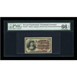 Fr. 1257 10c Fourth Issue PMG Gem Uncirculated