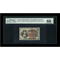 Fr. 1261 10¢ Fourth Issue PMG Gem Uncirculated