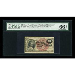 Fr. 1267 15c Fourth Issue PMG Gem Uncirculated