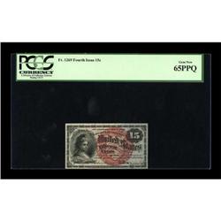 Fr. 1269 15c Fourth Issue PCGS Gem New 65PPQ.