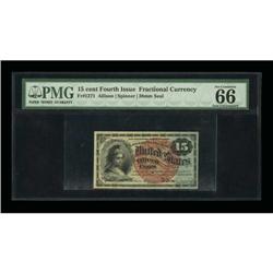 Fr. 1271 15c Fourth Issue PMG Gem Uncirculated