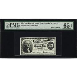 Fr. 1301 25¢ Fourth Issue PMG Gem Uncirculated