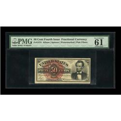 Fr. 1374 50c Fourth Issue Lincoln PMG