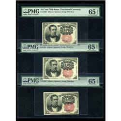 Fr. 1265 10c Fifth Issue PMG Gem Uncirculated 65