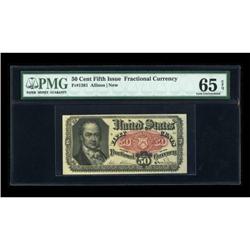 Fr. 1381 50c Fifth Issue PMG Gem Uncirculated 65