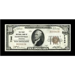 Fayetteville, AR - $10 1929 Ty. 1 The First NB