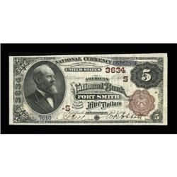 Fort Smith, AR - $5 1882 Brown Back Fr. 469 The