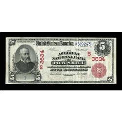 Fort Smith, AR - $5 1902 Red Seal Fr. 589 The
