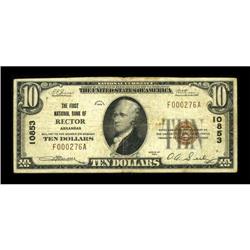 Rector, AR - $10 1929 Ty. 1 The First NB Ch. #