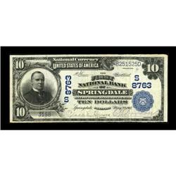 Springdale, AR - $10 1902 Plain Back Fr. 626 The