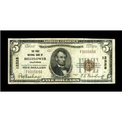 Bellflower, CA - $5 1929 Ty. 1 The First NB Ch.