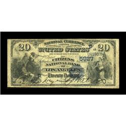 Los Angeles, CA - $20 1882 Value Back Fr. 581