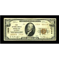 Merced, CA - $10 1929 Ty. 2 First NB Ch. # 13028