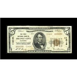 Orange Cove, CA - $5 1929 Ty. 1 The First NB Ch.