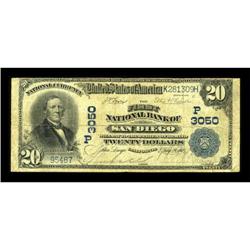 San Diego, CA - $20 1902 Plain Back Fr. 650 The