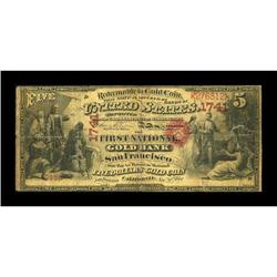 San Francisco, CA - $5 Original National Gold