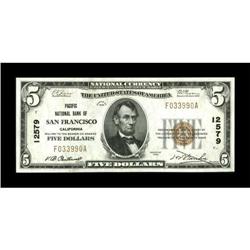 San Francisco, CA - $5 1929 Ty. 1 Pacific NB Ch.