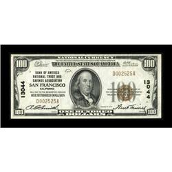 San Francisco, CA - $100 1929 Ty. 1 Bank of