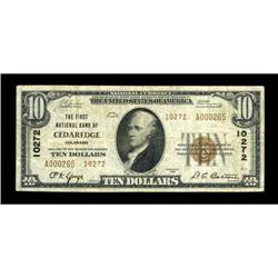 Cedaredge, CO - $10 1929 Ty. 2 The First NB Ch.
