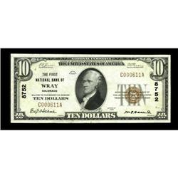 Wray, CO - $10 1929 Ty. 1 The First NB Ch. #