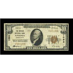 Ansonia, CT - $10 1929 Ty. 1 The Ansonia NB Ch.
