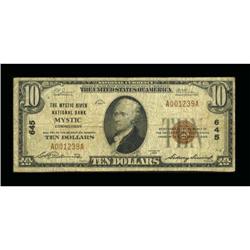 Mystic, CT - $10 1929 Ty. 1 The Mystic River NB