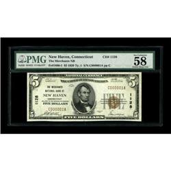 New Haven, CT - $5 1929 Ty. 1 The Merchants NB