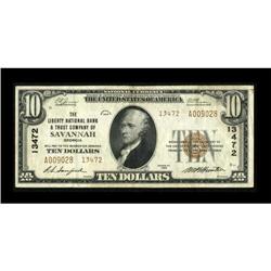 Savannah, GA - $10 1929 Ty. 2 The Liberty NB &