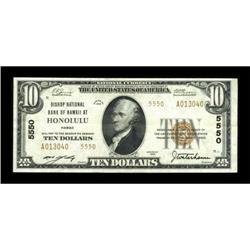 Honolulu, HI - $10 1929 Ty. 2 Bishop NB of