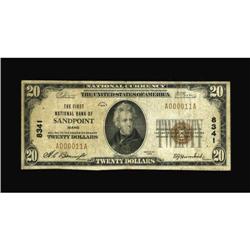 Sandpoint, ID - $20 1929 Ty. 1 The First NB Ch.