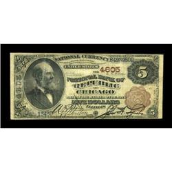 Chicago, IL - $5 1882 Brown Back Fr. 472 The NB