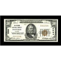 Danville, IL - $50 1929 Ty. 1 The Second NB Ch.