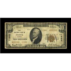 Homer, IL - $10 1929 Ty. 2 The First NB Ch. #