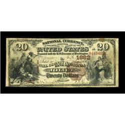 Joliet, IL - $20 1882 Brown Back Fr. 499 The