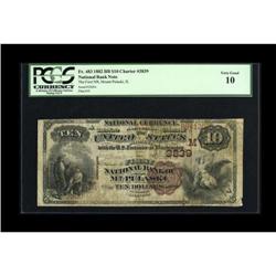 Mount Pulaski, IL - $10 1882 Brown Back Fr. 483