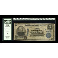 Ridge Farm, IL - $5 1902 Plain Back Fr. 600 The City NB