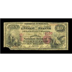 Rock Island, IL - $10 1875 Fr. 419 The Peoples