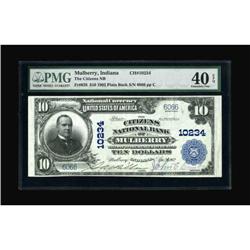 Mulberry, IN - $10 1902 Plain Back Fr. 628 The