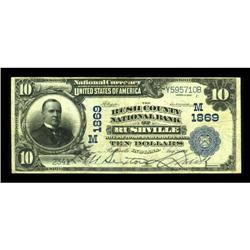 Rushville, IN - $10 1902 Plain Back Fr. 628 The