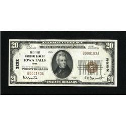 Iowa Falls, IA - $20 1929 Ty. 1 The First NB Ch.