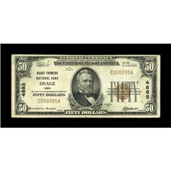 Osage, IA - $50 1929 Ty. 1 The Farmers NB Ch. #